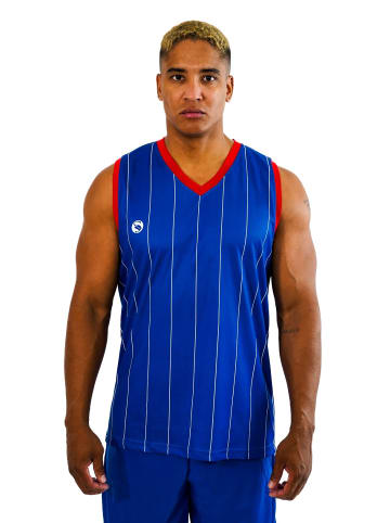 Stark Soul® Sport Shirt "Pinstripes" Ärmeloses Tank Top in blau