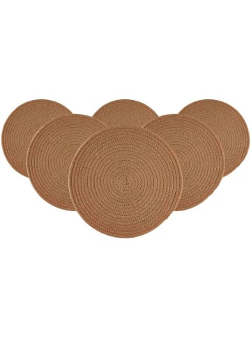 Ritzenhoff & Breker 6er Set Platzmatten Tavolo ø 35 cm in Braun