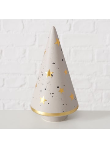 Boltze Weihnachtsbaumfigur aus Naturstein LAMORA in Grau, (B) 9 x (H) 16 x (L) 9 cm