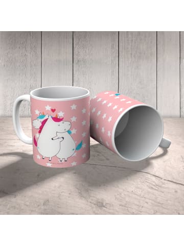 Mr. & Mrs. Panda Kindertasse Einhorn Mitteilung ohne Spruch in Rot Pastell