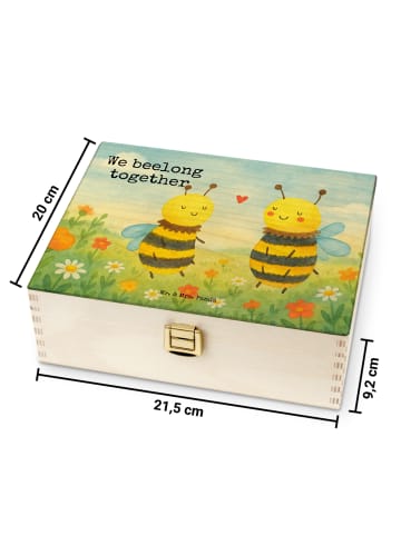 Mr. & Mrs. Panda Teebeutel Organizer Biene Verliebt Design mit S... in Weiß