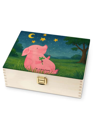 Mr. & Mrs. Panda Teeaufbewahrung Schwein Glück Design ohne Spruch in Weiß