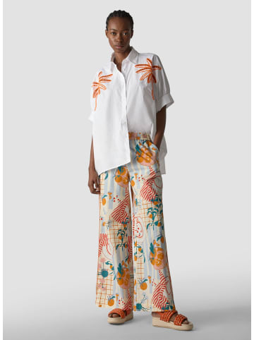 LeComte Bluse mit Stickereien in Weiß