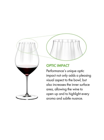 RIEDEL Glas 2er Set Pinot Noir Gläser Performance 830 ml in transparent