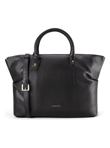 Lazarotti Bologna Leather Shopper Tasche Leder 36 cm in black