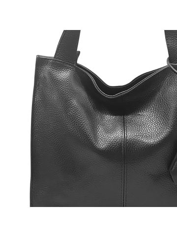 Florence Florence Schultertasche, Shopper Leder schwarz ca. 33cm