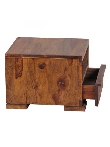 KADIMA DESIGN Nachttisch MUMBAI Massiv-Holz Nacht-Kommode 30 cm 1 in Massivholz
