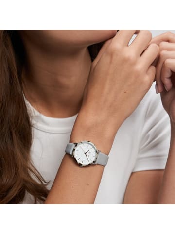 s.Oliver Armbanduhr mit stilvoller Acetat Lünette in grau