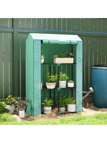 Outsunny Gewächshaus 100L x 40B x 150H cm Grün