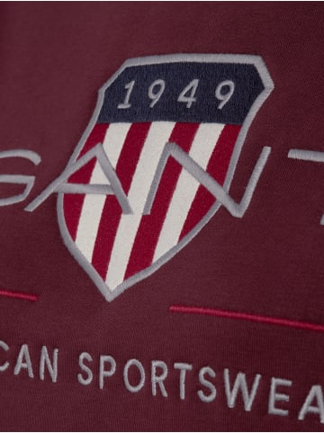 Gant Kapuzenpullover in bordeaux - 0004