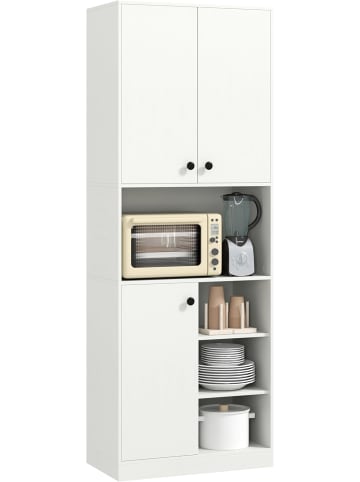 COSTWAY 166cm Küchenschrank in Weiß