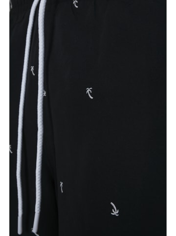 Urban Classics Beachwear - Bottom in black/palmtree