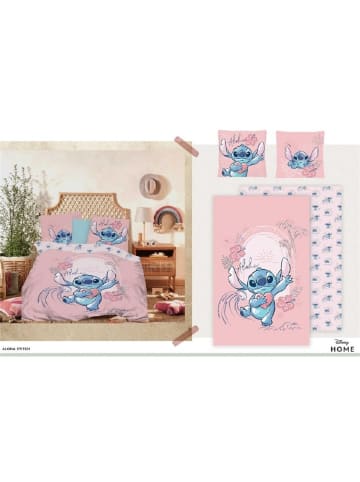 Disney Disney Stitch Bettwäsche 240x220 cm + 2 Kissenbezüge 65x65 cm in Rosa