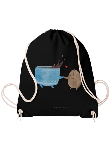 Mr. & Mrs. Panda gym rucksack Kaffee Bohne ohne Spruch in Schwarz