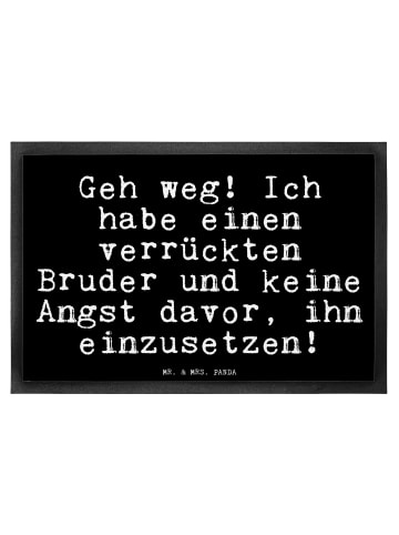 Mr. & Mrs. Panda Schmutzmatte Geh weg! Ich habe... mit Spruch in Schwarz