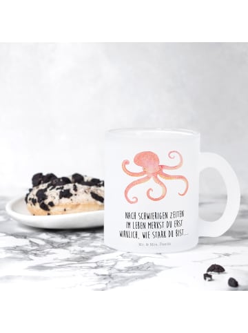 Mr. & Mrs. Panda Tee Tasse Tintenfisch mit Spruch in Transparent