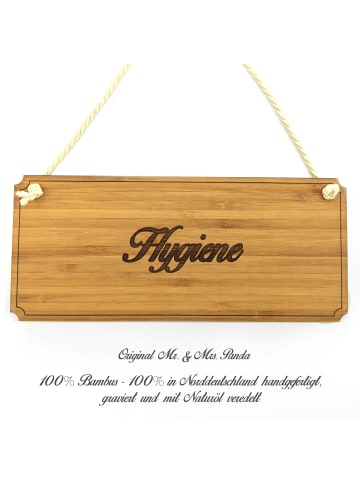 Mr. & Mrs. Panda Holztafel Hygiene mit Spruch in Keine Angabe