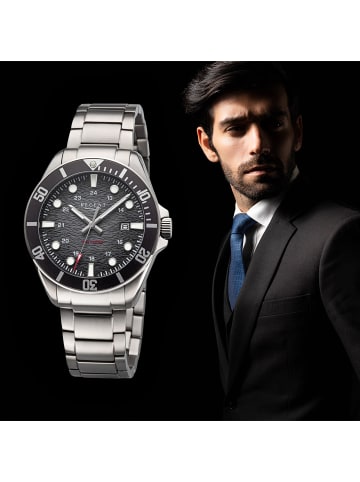 Regent Analog-Armbanduhr Regent Titan-Uhren titanfarben, silber groß (ca. 40mm)