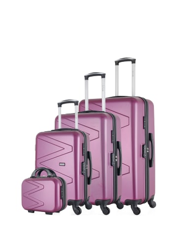 WAVE PARIS 4 tlg. Kofferset AMAZONE-C in Pflaume (95L/64L/37L/9L)