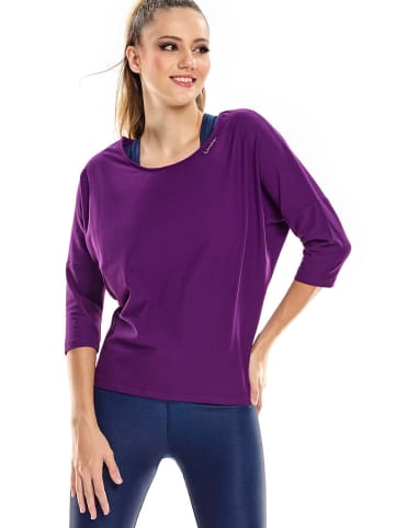 Winshape Functional Light and Soft ¾-Arm Top DT111LS in dark plum