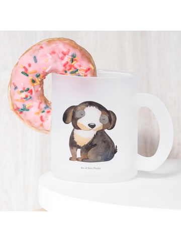 Mr. & Mrs. Panda Teetasse aus Glas Hund Entspannen ohne Spruch in Transparent