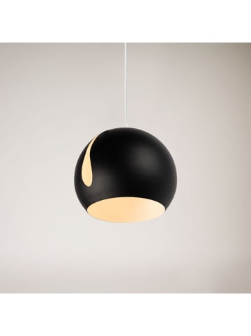 s.LUCE Pendelleuchte Ball tauschbarer Schirm in Schwarz
