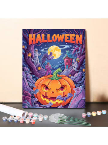 ARTNANAS DIY Malen nach Zahlen Set-"Halloween-Nacht" 