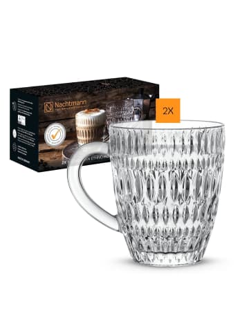 Nachtmann 2er Set Kaffeebecher Ethno Barista 392 ml transparent in transparent