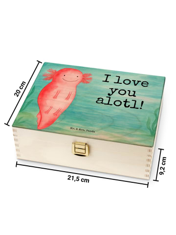 Mr. & Mrs. Panda Tee Organizer Axolotl Liebe Design mit Spruch in Weiß