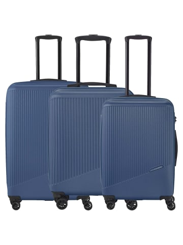 travelite Bali - 4-Rollen Trolley Set 3tlg. (weiß/cognac) in blau