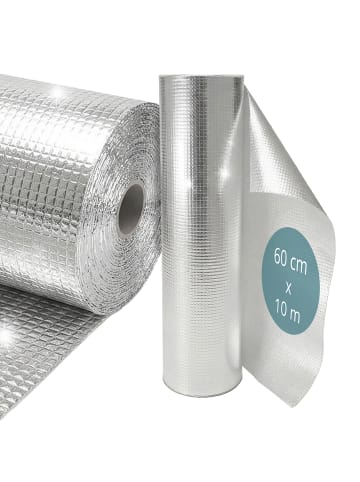 relaxdays Heizkörper-Reflexionsfolie in Silber - 0,6 x 10 m