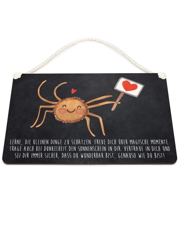 Mr. & Mrs. Panda holzbild Spinne Agathe Motivation mit Spruch in Kreidetafel