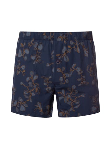 Hanro Boxershorts Fancy Woven in navy ink leaves
