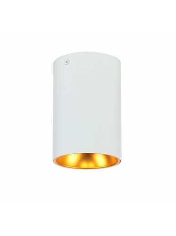 Licht-Erlebnisse Deckenlampe Ø 9.5 x (H)12.5 cm in Weiß Kupfer-GoldWeiß Kupfer-Gold