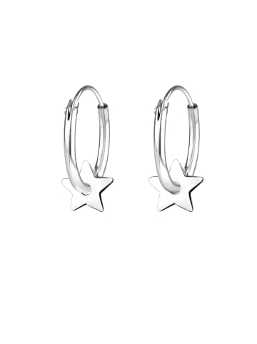 Alexander York Ohrringe-Charm STERN in 925 Sterling Silber, 2-tlg. in silber