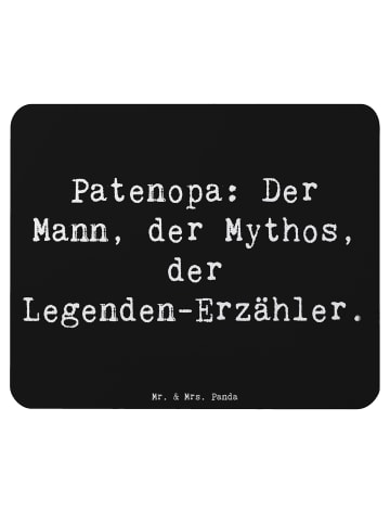 Mr. & Mrs. Panda Mauspad Patenopa Legende mit Spruch in Schwarz