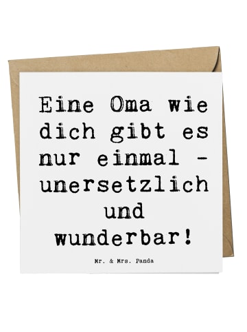 Mr. & Mrs. Panda Grußkarte Spruch Einzigartige Oma mit Spruch in Weiß