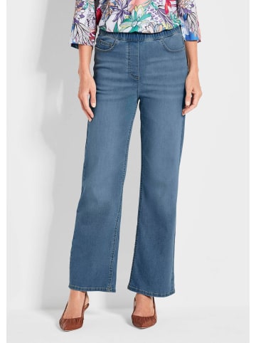 GOLDNER Kurzgröße:  Bequeme Jeanshose VERA in hellblau