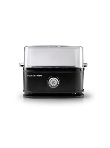 Gourmet Maxx Eierkocher für 6 Eier 400W schwarz Schwarz