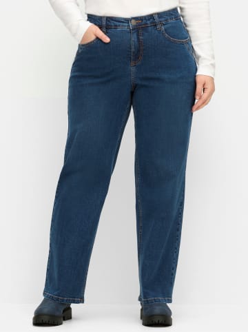 sheego Jeans in dark blue denim
