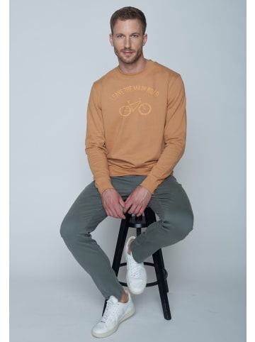 GreenBomb Sweatshirt Bike Leave in Haselnuss