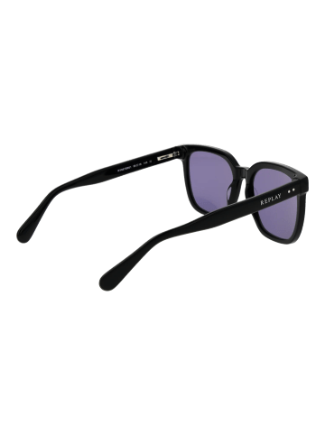 Replay Unisex Sonnenbrille Quadratisch Schwarz
