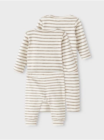 name it Baby Geschenkset Body, Einteiler, Shirt und Hose in Braun