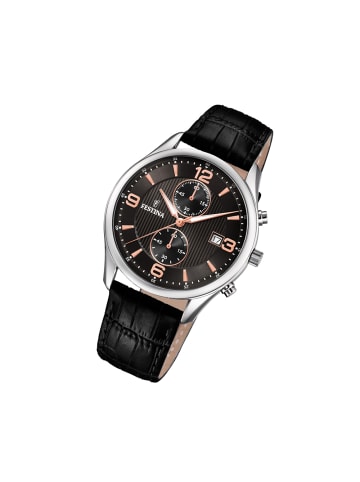 Festina Analog-Armbanduhr Festina Retro schwarz groß (ca. 42mm)