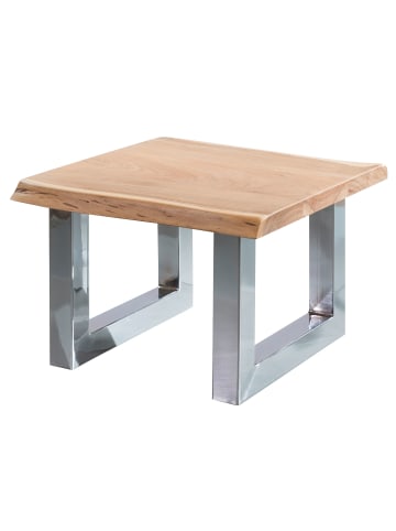 KADIMA DESIGN Couchtisch 58 x 40 x 60 cm Massiv Holz Metallgestell Braun,