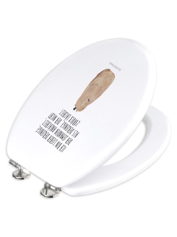 Mr. & Mrs. Panda Toilettensitz Murmeltier mit Spruch in Weiß