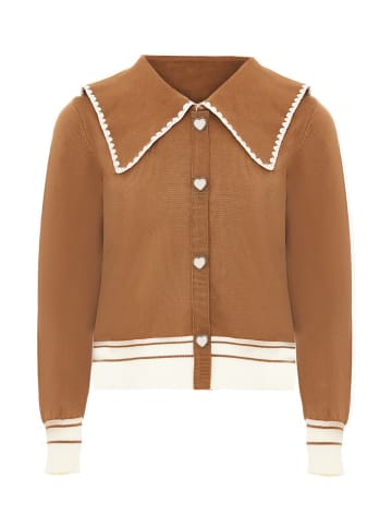 VIRITA Women Cardigan in Coffee