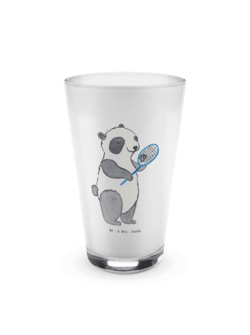 Mr. & Mrs. Panda Glas Panda Badminton  ohne Spruch in Transparent
