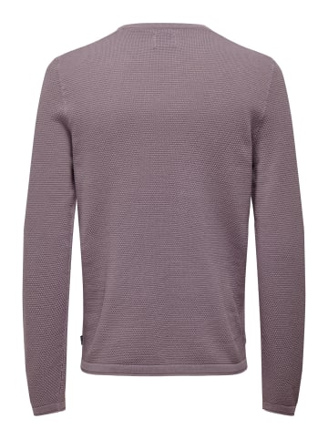 Only&Sons Dünner Langarm Strickpullover Rundhals Basic Sweater ONSPANTER in Lila
