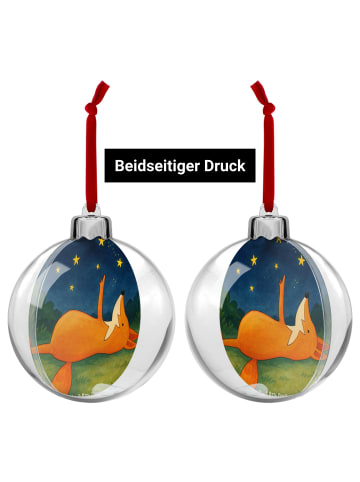 Mr. & Mrs. Panda weihnachtsanhänger Fuchs Sterne Design ohne Spruch in Weiß